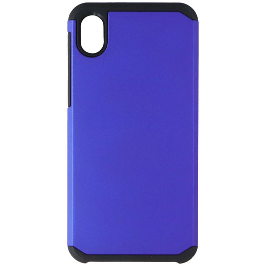 Asmyna Premium Dual Layer Protective Case for Motorola Moto E6 - Blue/Black