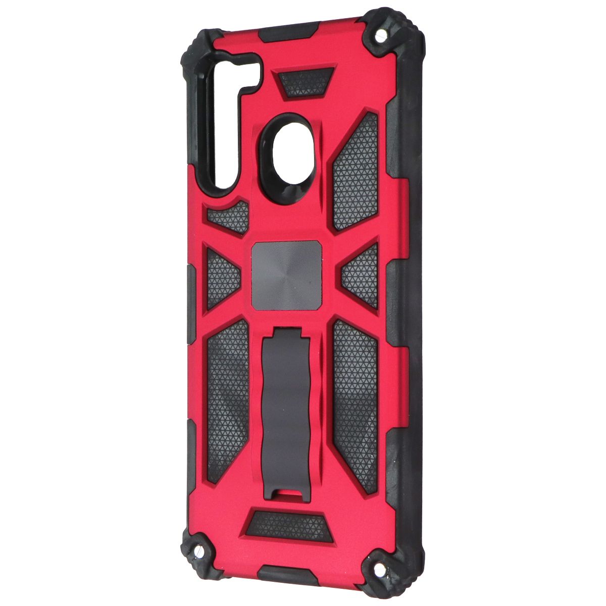 ASMYNA Premium Rugged Kickstand Case for Samsung Galaxy A21 - Red/Black Cell Phone - Cases, Covers & Skins Asmyna - Simple Cell Bulk Wholesale Pricing - USA Seller