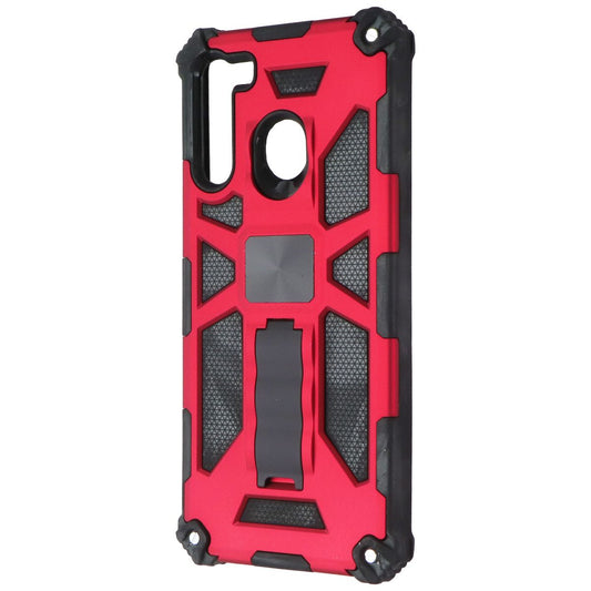 ASMYNA Premium Rugged Kickstand Case for Samsung Galaxy A21 - Red/Black Cell Phone - Cases, Covers & Skins Asmyna - Simple Cell Bulk Wholesale Pricing - USA Seller