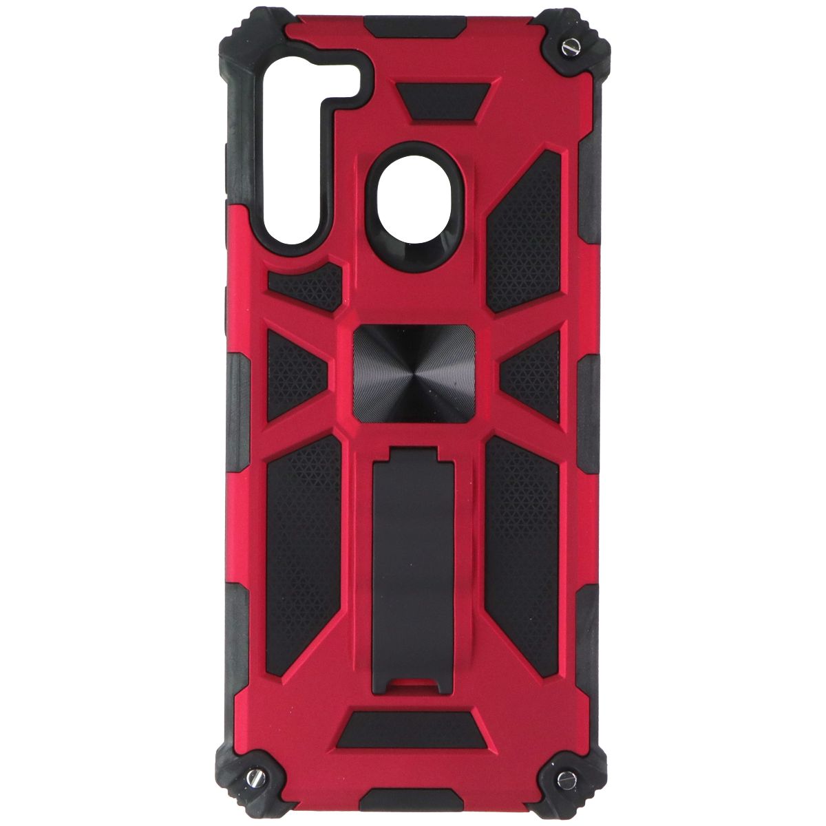 ASMYNA Premium Rugged Kickstand Case for Samsung Galaxy A21 - Red/Black Cell Phone - Cases, Covers & Skins Asmyna - Simple Cell Bulk Wholesale Pricing - USA Seller