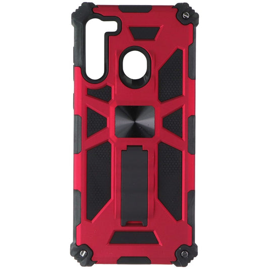 ASMYNA Premium Rugged Kickstand Case for Samsung Galaxy A21 - Red/Black Cell Phone - Cases, Covers & Skins Asmyna - Simple Cell Bulk Wholesale Pricing - USA Seller