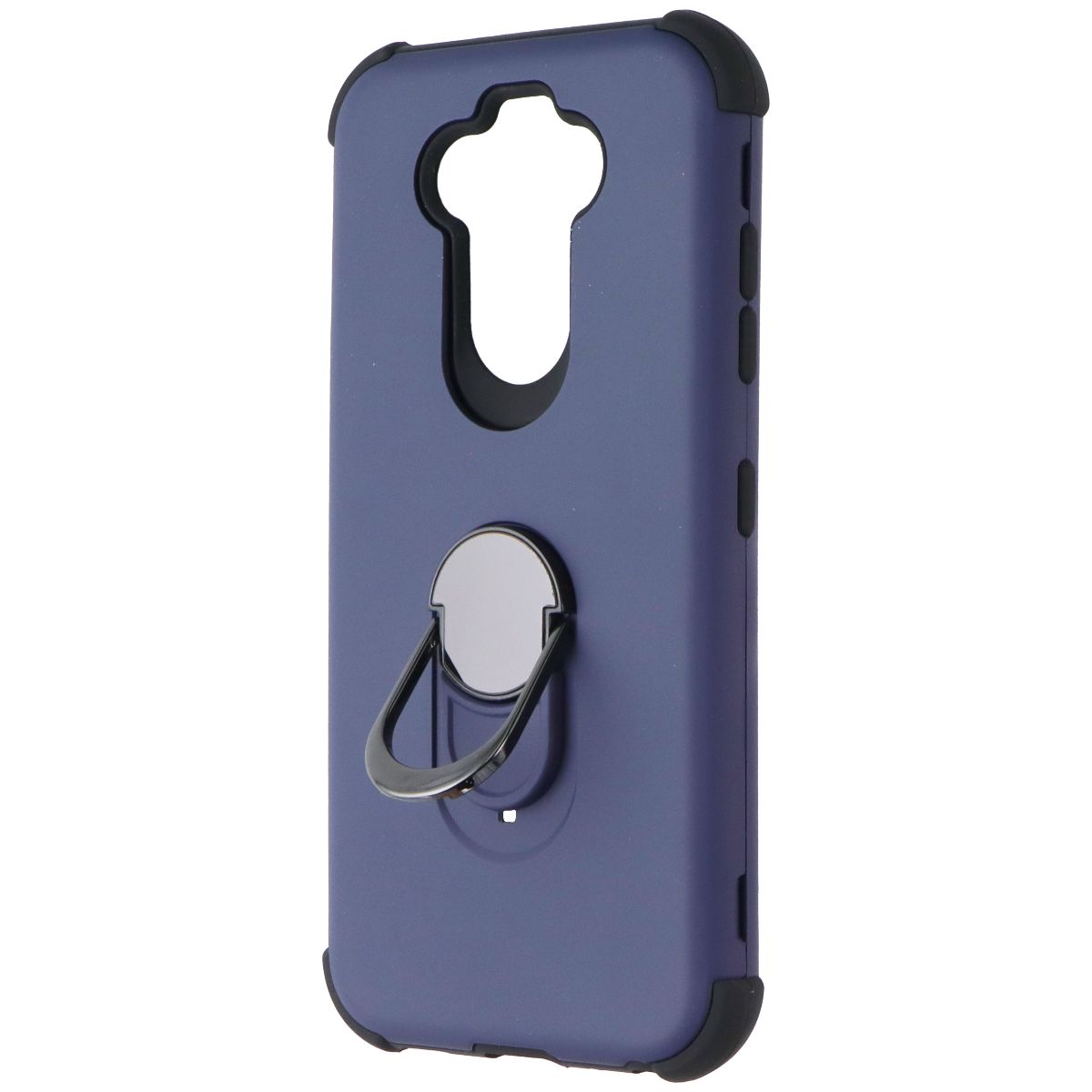 Asmyna Dual Layer Ring Case for LG K31 / Aristo 5 / Fortune 3 - Dark Blue/Black Cell Phone - Cases, Covers & Skins Asmyna - Simple Cell Bulk Wholesale Pricing - USA Seller