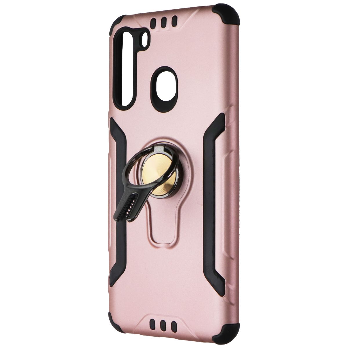 ASMYNA Hybrid Ring Case with Kickstand for Samsung Galaxy A21 - Rose Gold Cell Phone - Cases, Covers & Skins Asmyna - Simple Cell Bulk Wholesale Pricing - USA Seller