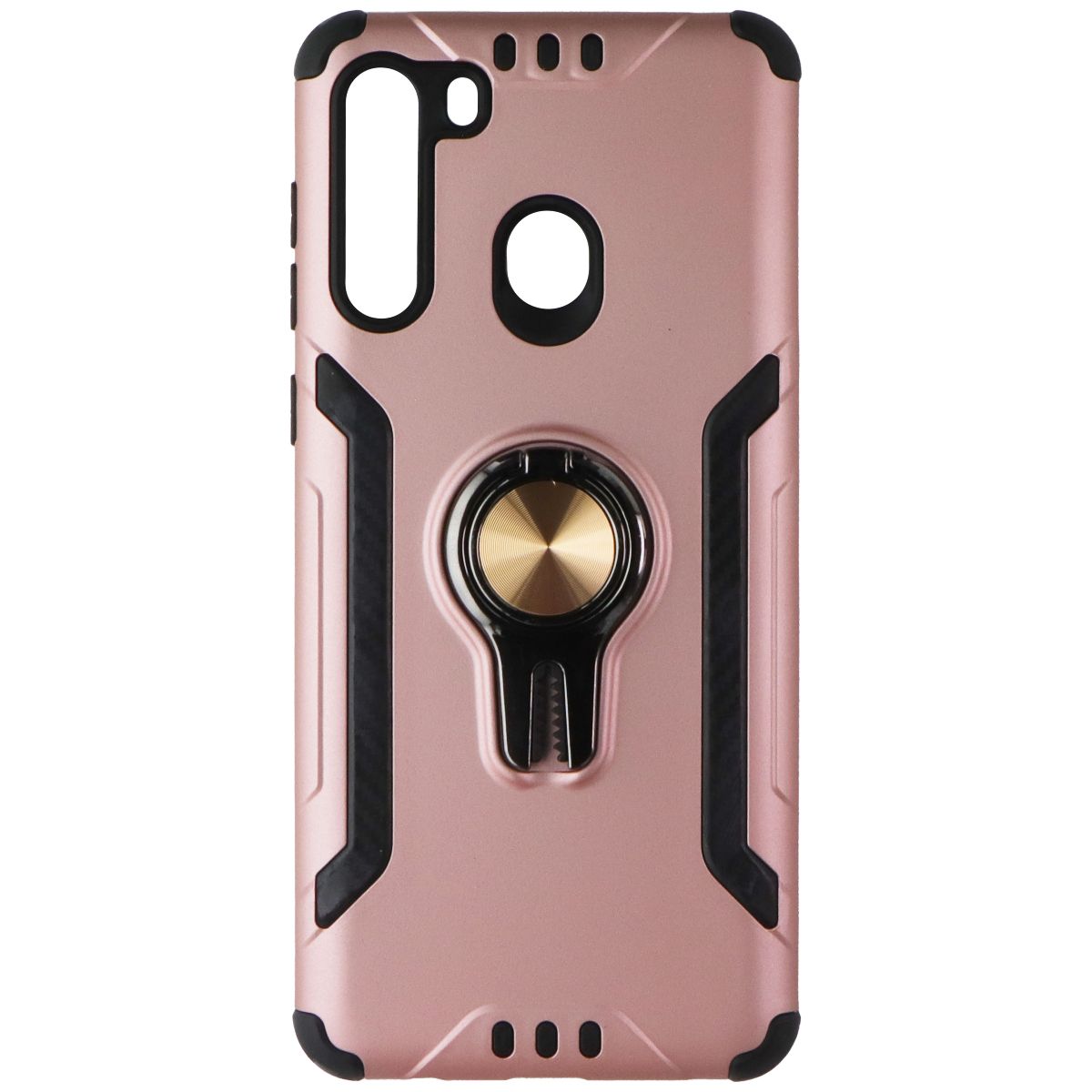 ASMYNA Hybrid Ring Case with Kickstand for Samsung Galaxy A21 - Rose Gold Cell Phone - Cases, Covers & Skins Asmyna - Simple Cell Bulk Wholesale Pricing - USA Seller