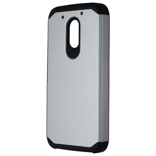 Asmyna Dual Layer Case for Motorola Moto G4 Play (XT1607) - Silver/Black Cell Phone - Cases, Covers & Skins Asmyna - Simple Cell Bulk Wholesale Pricing - USA Seller