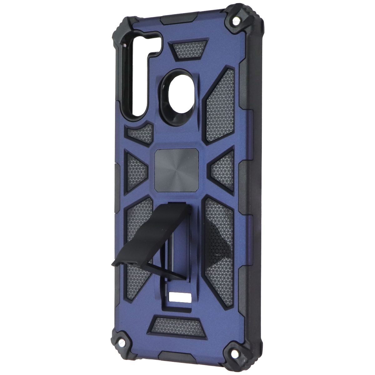 ASMYNA Sturdy Hybrid Case with Kickstand for Samsung Galaxy A21 - Blue/Black Cell Phone - Cases, Covers & Skins Asmyna - Simple Cell Bulk Wholesale Pricing - USA Seller