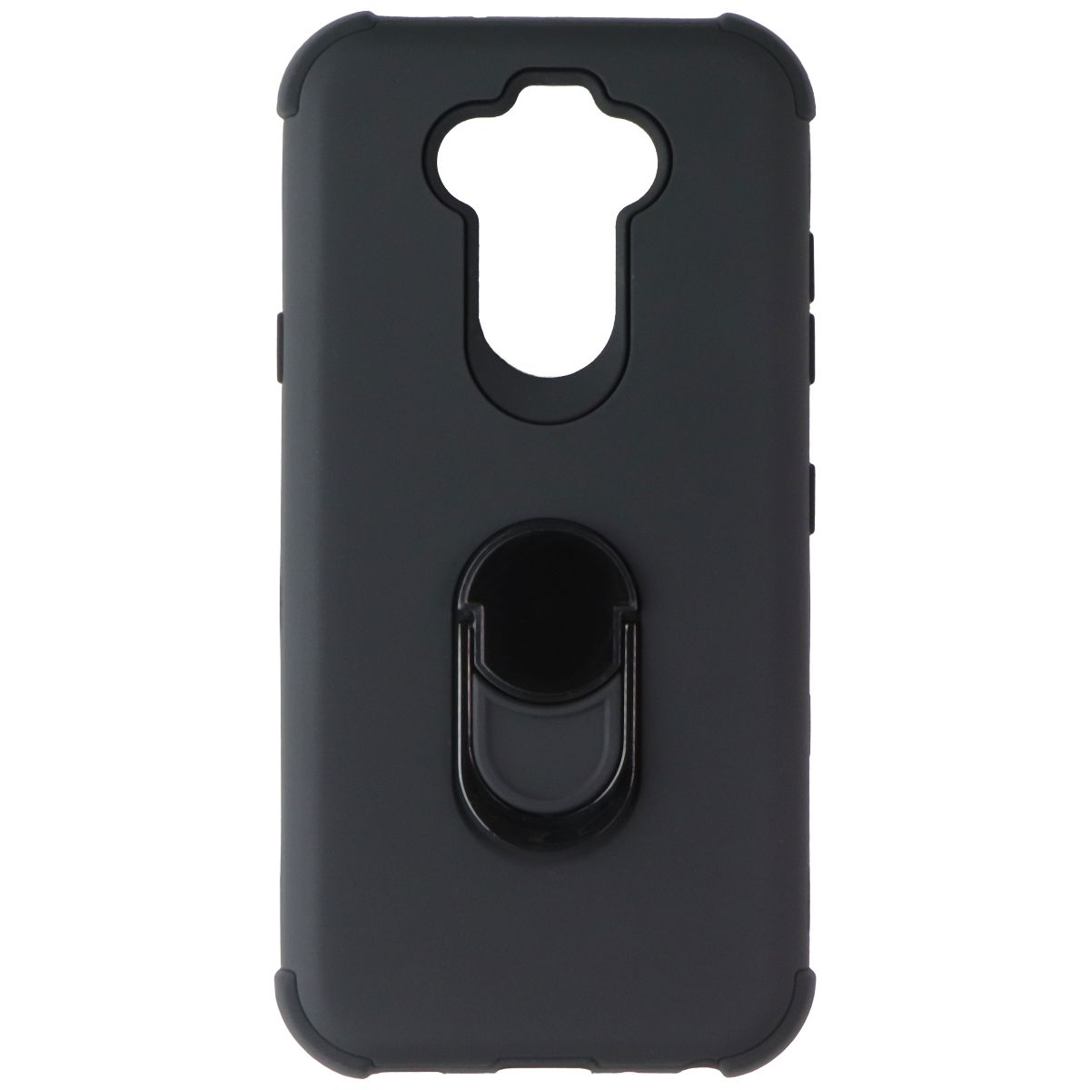 Asmyna Premium Dual Layer Ring Case for LG K31 / Aristo 5 / Fortune 3 - Black Cell Phone - Cases, Covers & Skins Asmyna - Simple Cell Bulk Wholesale Pricing - USA Seller
