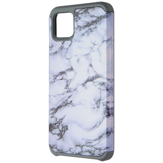 ASMYNA Premium Dual Layer Case for Google Pixel 4 XL - White Marble / Gray Cell Phone - Cases, Covers & Skins Asmyna - Simple Cell Bulk Wholesale Pricing - USA Seller