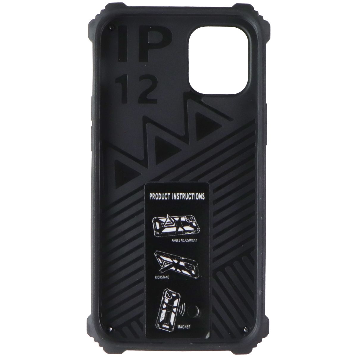 ASMYNA Sturdy Hybrid Series Case with Kickstand for Apple iPhone 12 - Red/Black Cell Phone - Cases, Covers & Skins Asmyna - Simple Cell Bulk Wholesale Pricing - USA Seller