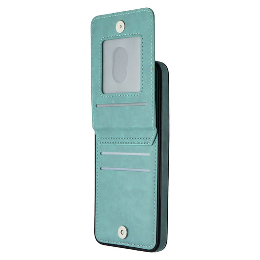 Asuwish Wallet Case for Samsung Galaxy S22 - Green Cell Phone - Cases, Covers & Skins Asuwish - Simple Cell Bulk Wholesale Pricing - USA Seller