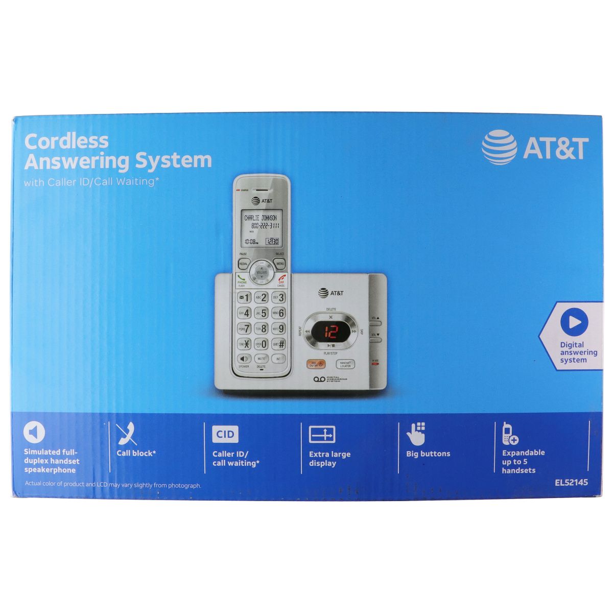 AT&T Dect 6.0 Cordless Answering System with Caller ID/Call Waiting - 1 Handset