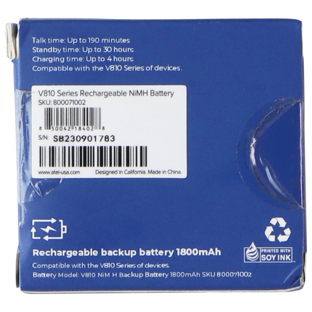 ATEL Rechargeable NiMH Backup Battery (1800mAh) for AXIS V810 Series