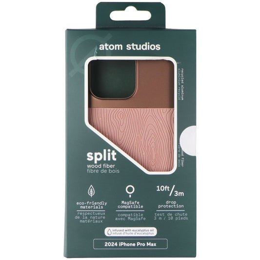 Atom Studios Split Wood Fiber Case for MagSafe for iPhone 16 Pro Max - Taupe Cell Phone - Cases, Covers & Skins Atom Studios - Simple Cell Bulk Wholesale Pricing - USA Seller