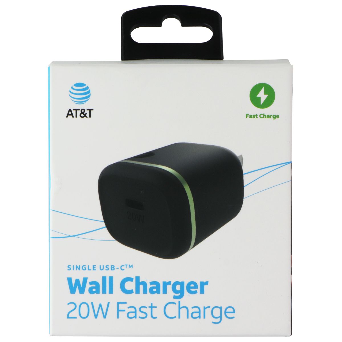 AT&T (20W) Single Port Fast Charge USB-C Wall Charger - Black (4923P) Cell Phone - Chargers & Cradles AT&T - Simple Cell Bulk Wholesale Pricing - USA Seller