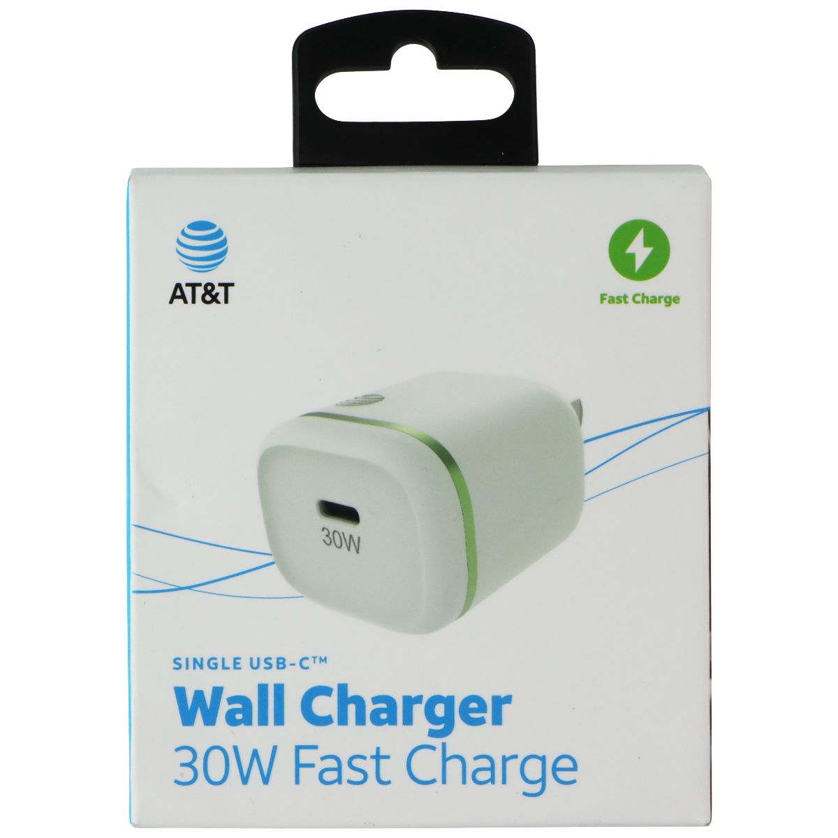 AT&T (30W) Single Port Fast Charge USB-C Wall Charger - White (4484R) Cell Phone - Chargers & Cradles AT&T - Simple Cell Bulk Wholesale Pricing - USA Seller