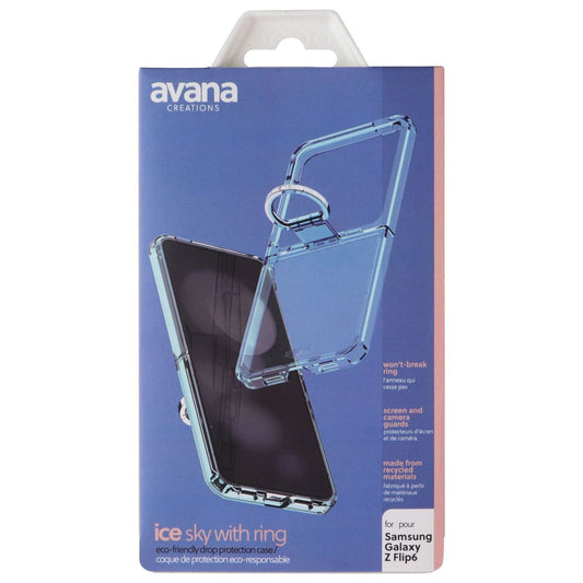 Avana Ice Sky Case with Ring for Samsung Galaxy Flip7 FE / Flip6 - Clear Blue Cell Phone - Cases, Covers & Skins Avana - Simple Cell Bulk Wholesale Pricing - USA Seller
