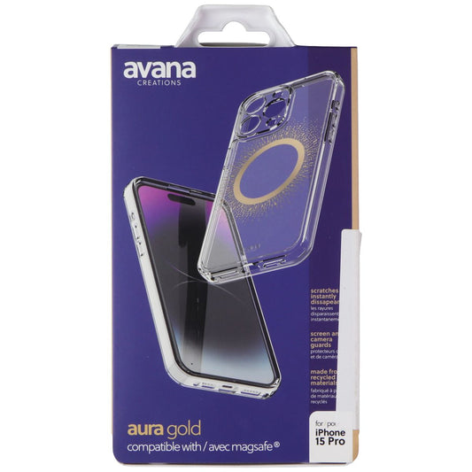 Avana Aura Series Case for MagSafe for Apple iPhone 15 Pro - Clear/Gold