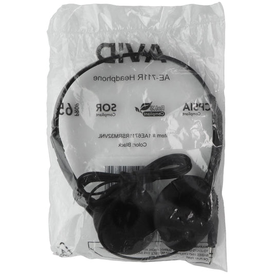 AVID (AE-711R) Wired 3.5mm On-Ear Headphones - Black Portable Audio - Headphones AVID    - Simple Cell Bulk Wholesale Pricing - USA Seller