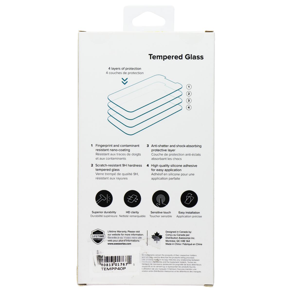 Axessorize Tempered Glass Screen Protector for Huawei P40 Pro Cell Phone - Screen Protectors Axessorize - Simple Cell Bulk Wholesale Pricing - USA Seller