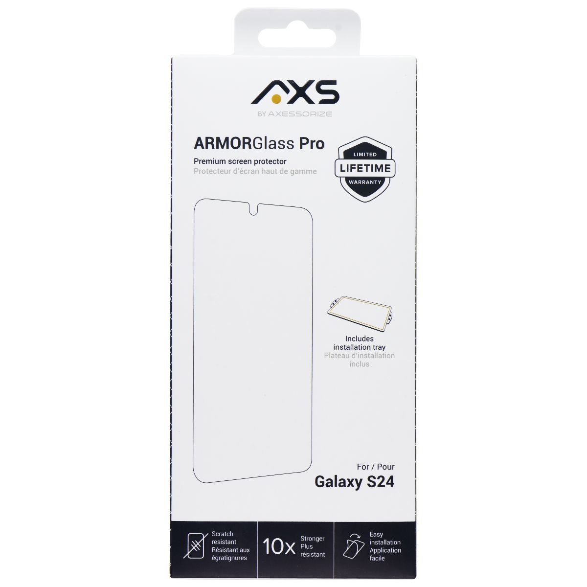 Axessorize ArmorGlass Pro Screen Protector for Samsung Galaxy S24 Cell Phone - Screen Protectors Axessorize    - Simple Cell Bulk Wholesale Pricing - USA Seller