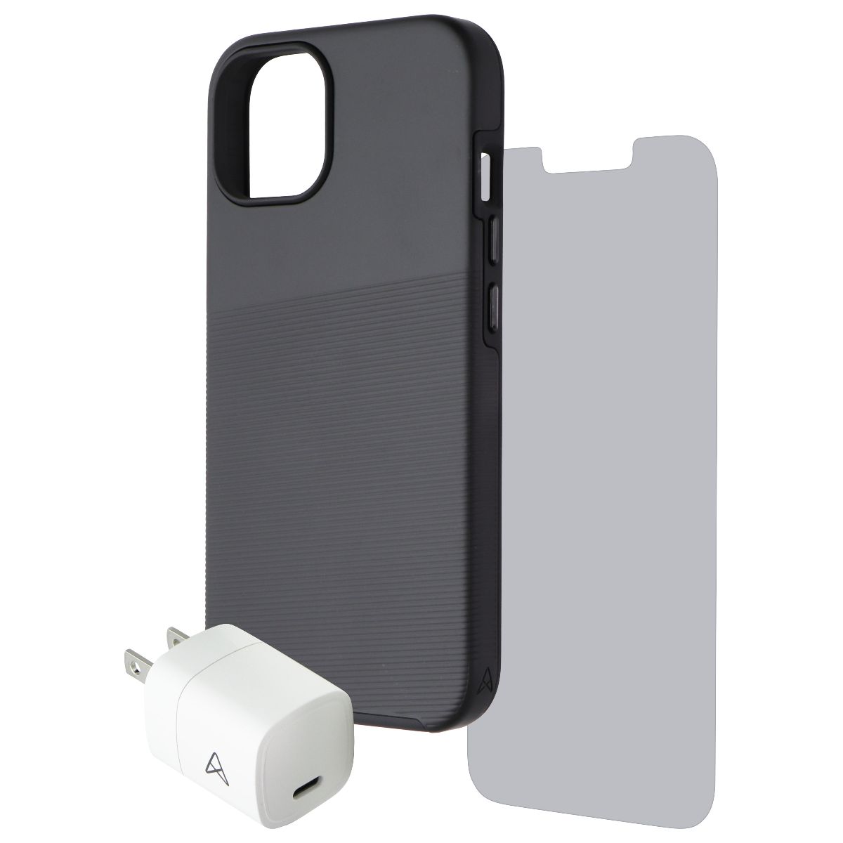 Axessorize Essential Bundle Case + Screen + Charger for Apple iPhone 14 - Black Cell Phone - Other Accessories Axessorize - Simple Cell Bulk Wholesale Pricing - USA Seller