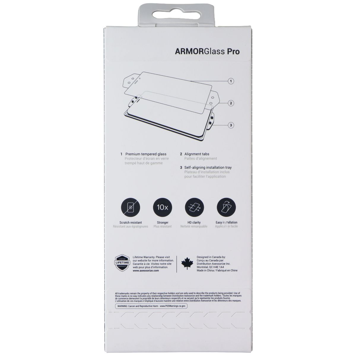 Axessorize ArmorGlass Pro Premium Screen Protector for Apple iPhone 16 Pro Max Cell Phone - Screen Protectors Axessorize - Simple Cell Bulk Wholesale Pricing - USA Seller