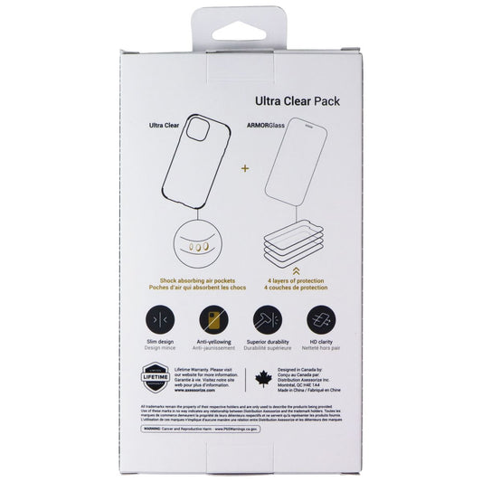 Axessorize Ultra Clear Pack (Glass + Slim Hybrid Case) for TCL 40 XE 5G - Clear Cell Phone - Cases, Covers & Skins Axessorize - Simple Cell Bulk Wholesale Pricing - USA Seller