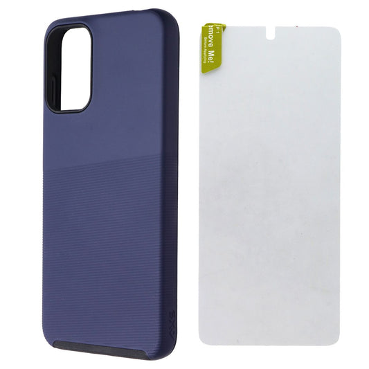 AXS PROTech Plus Pack Case and Screen Protector for Moto G Play 4G (2024) - Blue
