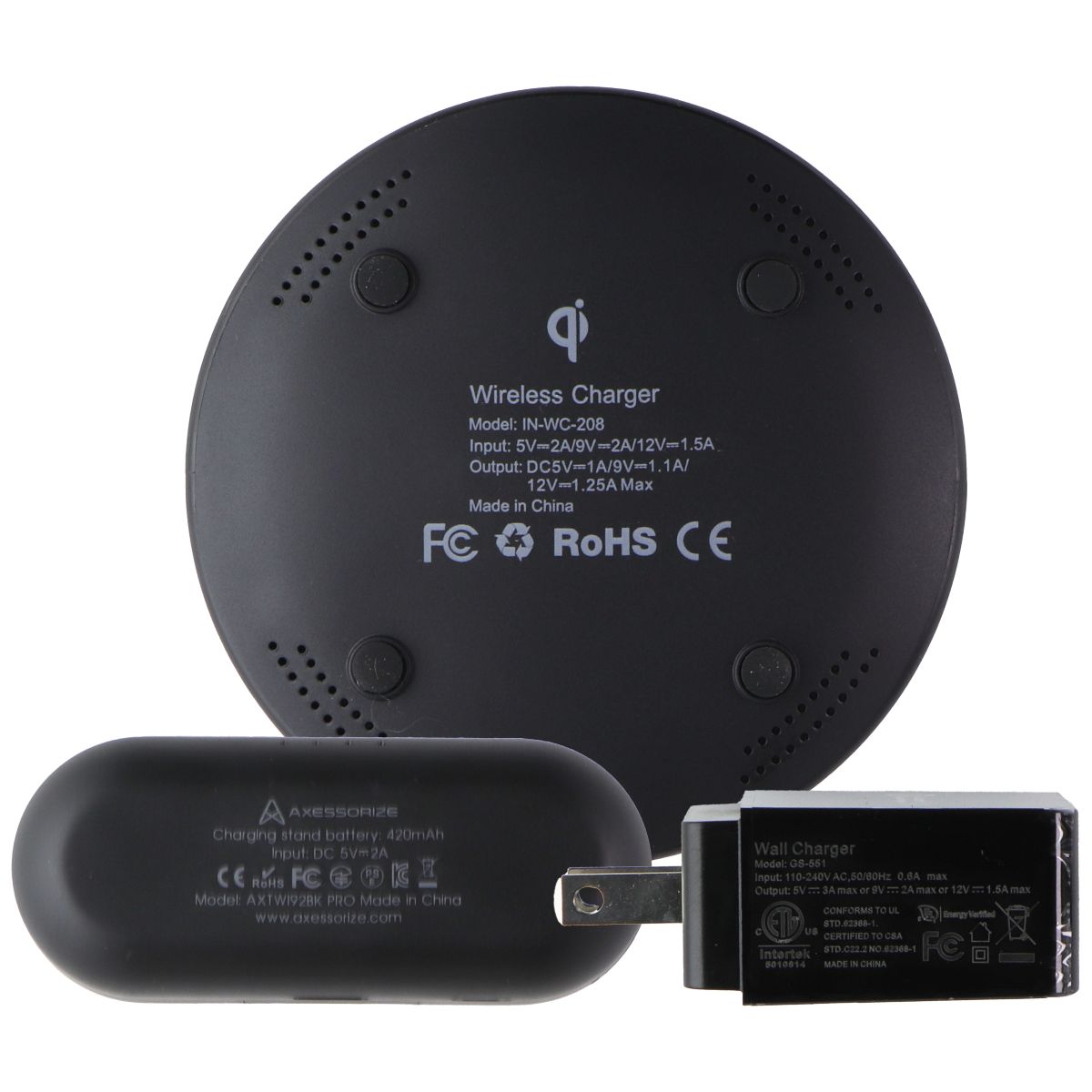 Axessorize Wireless Essential Bundle w/True Wireless Earbuds + Wireless Charger Cell Phone - Accessory Bundles Axessorize - Simple Cell Bulk Wholesale Pricing - USA Seller