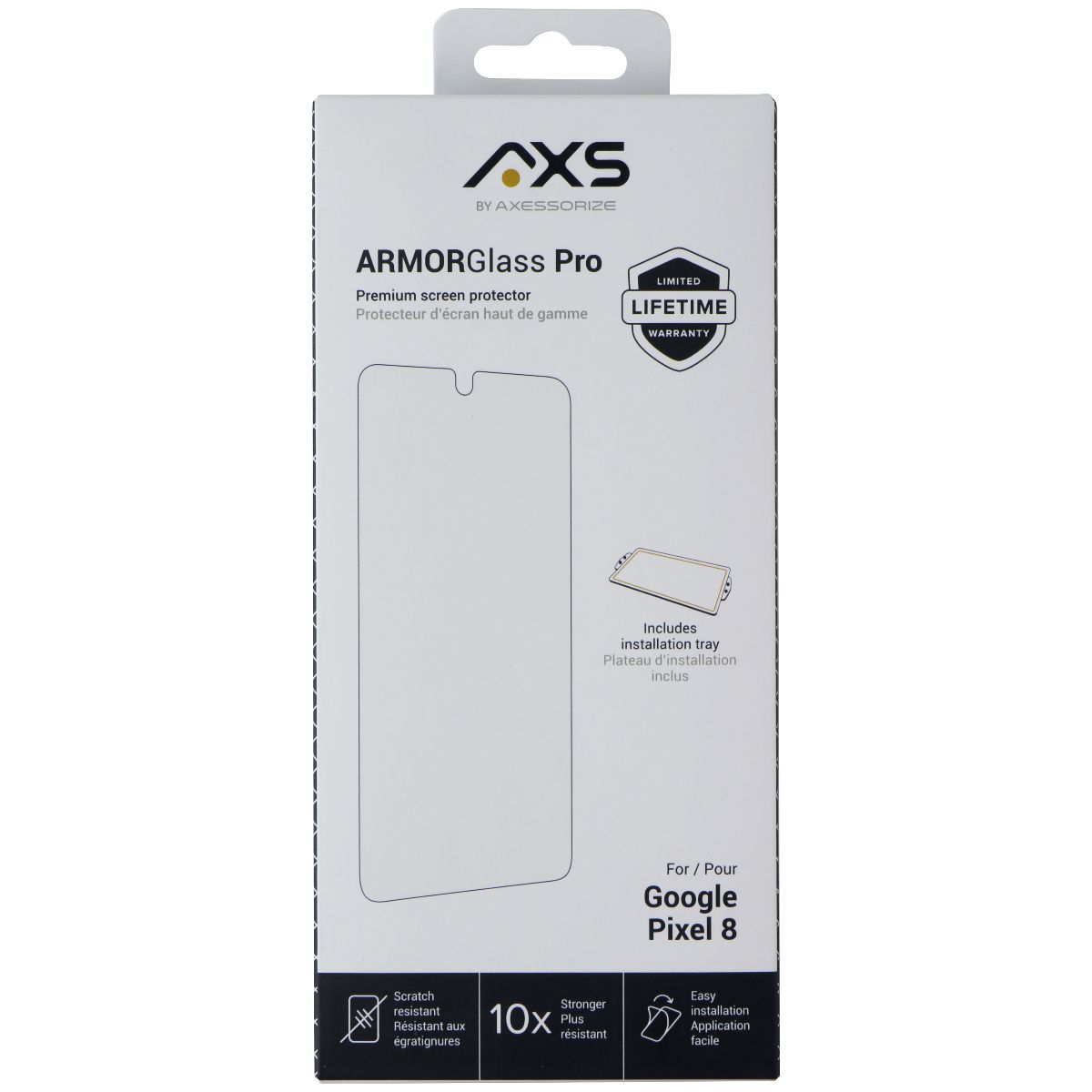 Axessorize ArmorGlass Screen Protector for Google Pixel 8 Cell Phone - Screen Protectors Axessorize - Simple Cell Bulk Wholesale Pricing - USA Seller