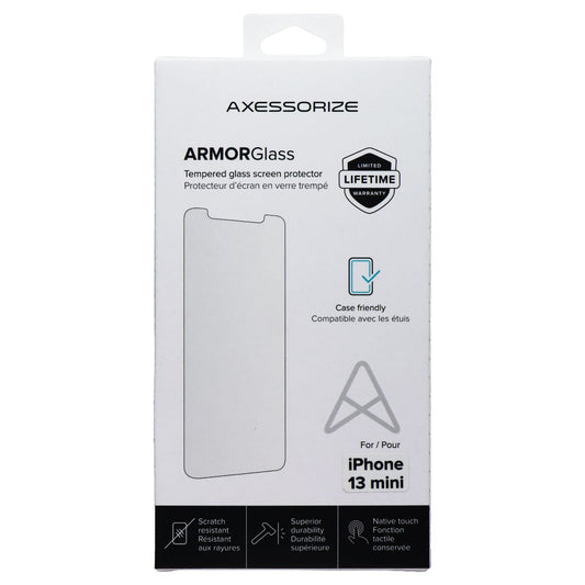 Axessorize ArmorGlass Tempered Glass for iPhone 13 mini - Clear Cell Phone - Screen Protectors Axessorize    - Simple Cell Bulk Wholesale Pricing - USA Seller