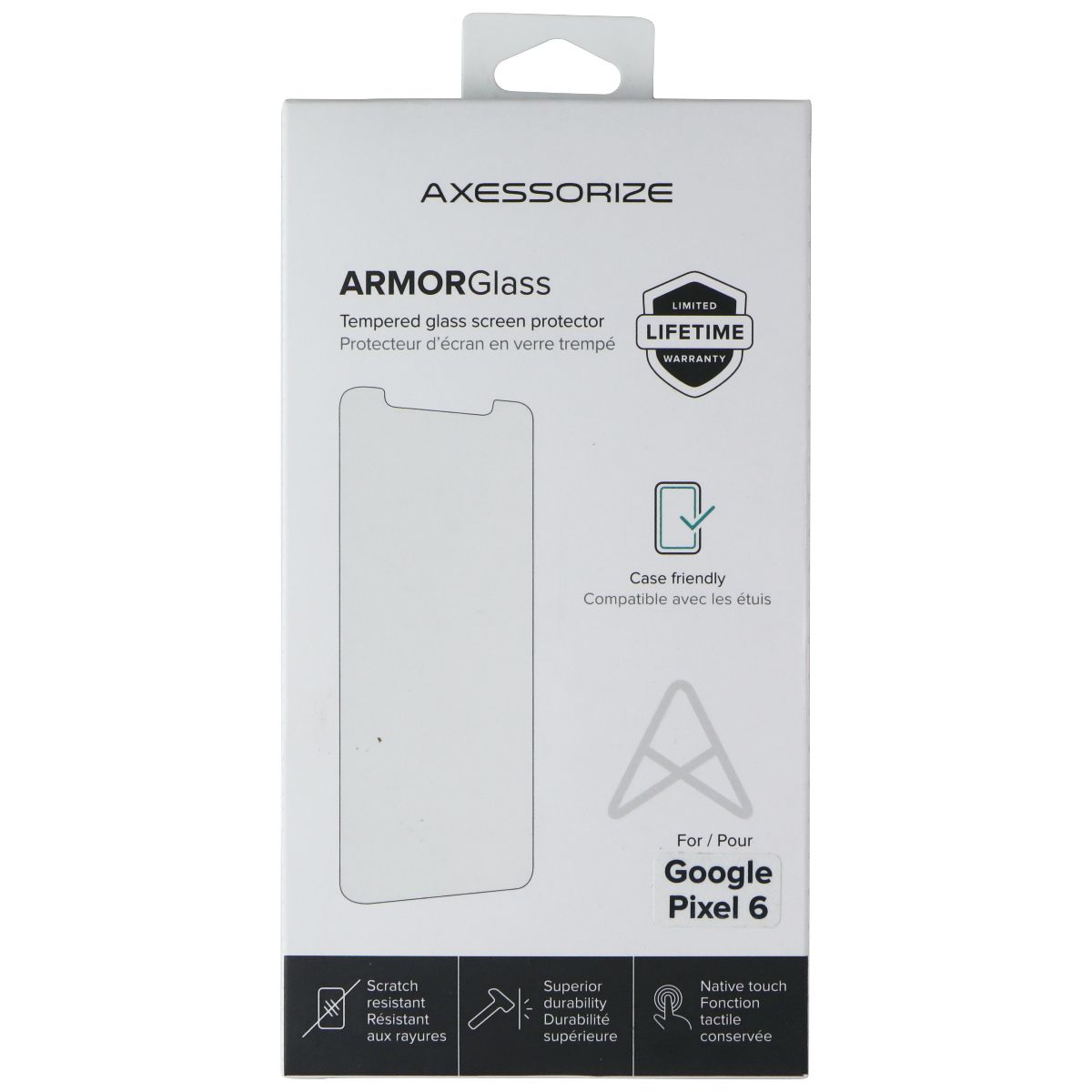 Axessorize Tempered Glass Screen Protector for Google Pixel 6 - Clear Cell Phone - Screen Protectors Axessorize    - Simple Cell Bulk Wholesale Pricing - USA Seller