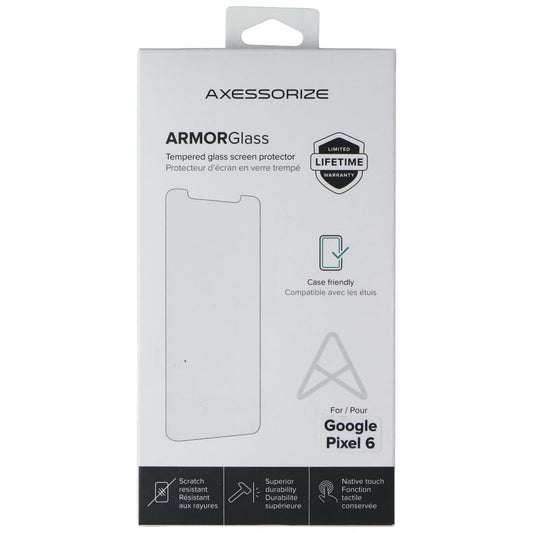 Axessorize Tempered Glass Screen Protector for Google Pixel 6 - Clear Cell Phone - Screen Protectors Axessorize    - Simple Cell Bulk Wholesale Pricing - USA Seller