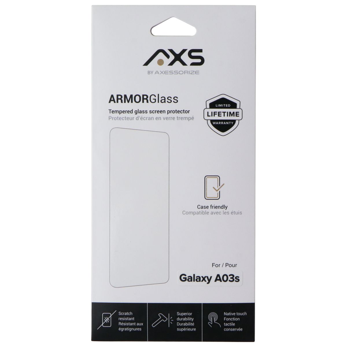 Axessorize ArmorGlass Screen Protector for Samsung Galaxy A03S Cell Phone - Screen Protectors Axessorize    - Simple Cell Bulk Wholesale Pricing - USA Seller