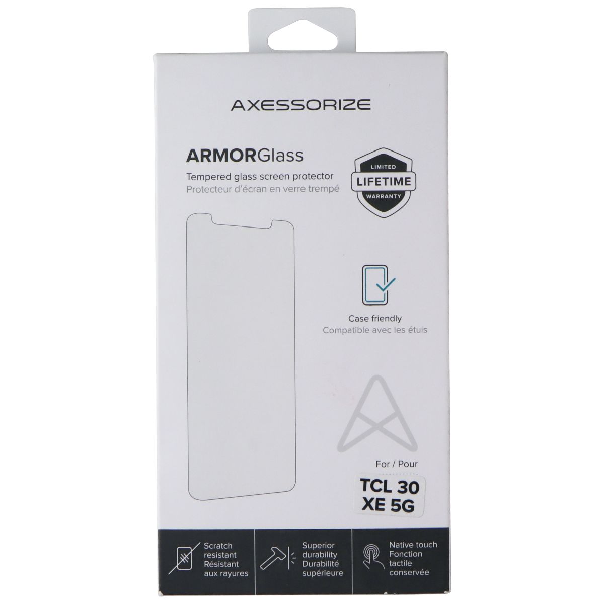 Axessorize ArmorGlass Tempered Glass for TCL 30 XE 5G Cell Phone - Screen Protectors Axessorize    - Simple Cell Bulk Wholesale Pricing - USA Seller