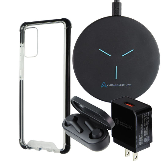 Axessorize Essential bundle for (S20+) with Case/Earbuds/Wireless Charger Cell Phone - Cases, Covers & Skins Axessorize - Simple Cell Bulk Wholesale Pricing - USA Seller