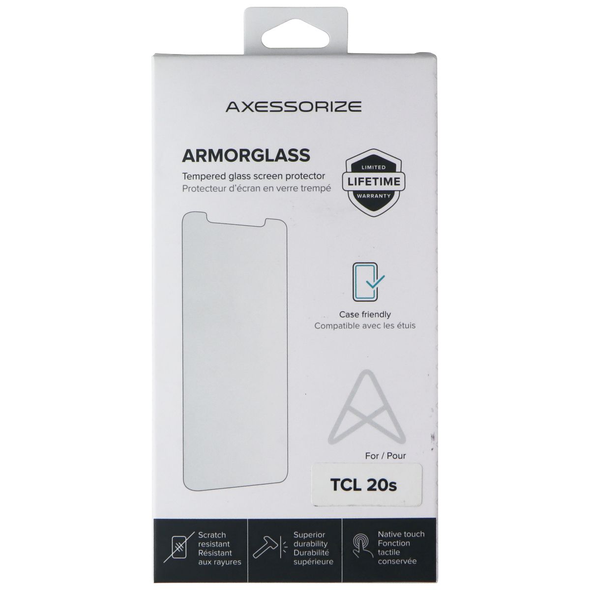 Axessorize ArmorGlass Tempered Screen Protector for TCL 20s Cell Phone - Screen Protectors Axessorize    - Simple Cell Bulk Wholesale Pricing - USA Seller