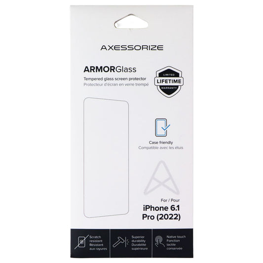 Axessorize AXS ARMORGlass Screen Protector for Apple iPhone 14 Pro - Clear Cell Phone - Screen Protectors Axessorize - Simple Cell Bulk Wholesale Pricing - USA Seller