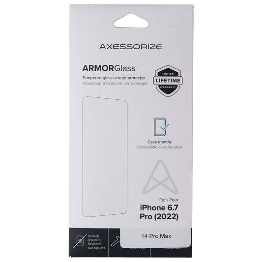 Axessorize ArmorGlass Tempered Glass for Apple iPhone 14 Pro Max Cell Phone - Screen Protectors Axessorize - Simple Cell Bulk Wholesale Pricing - USA Seller