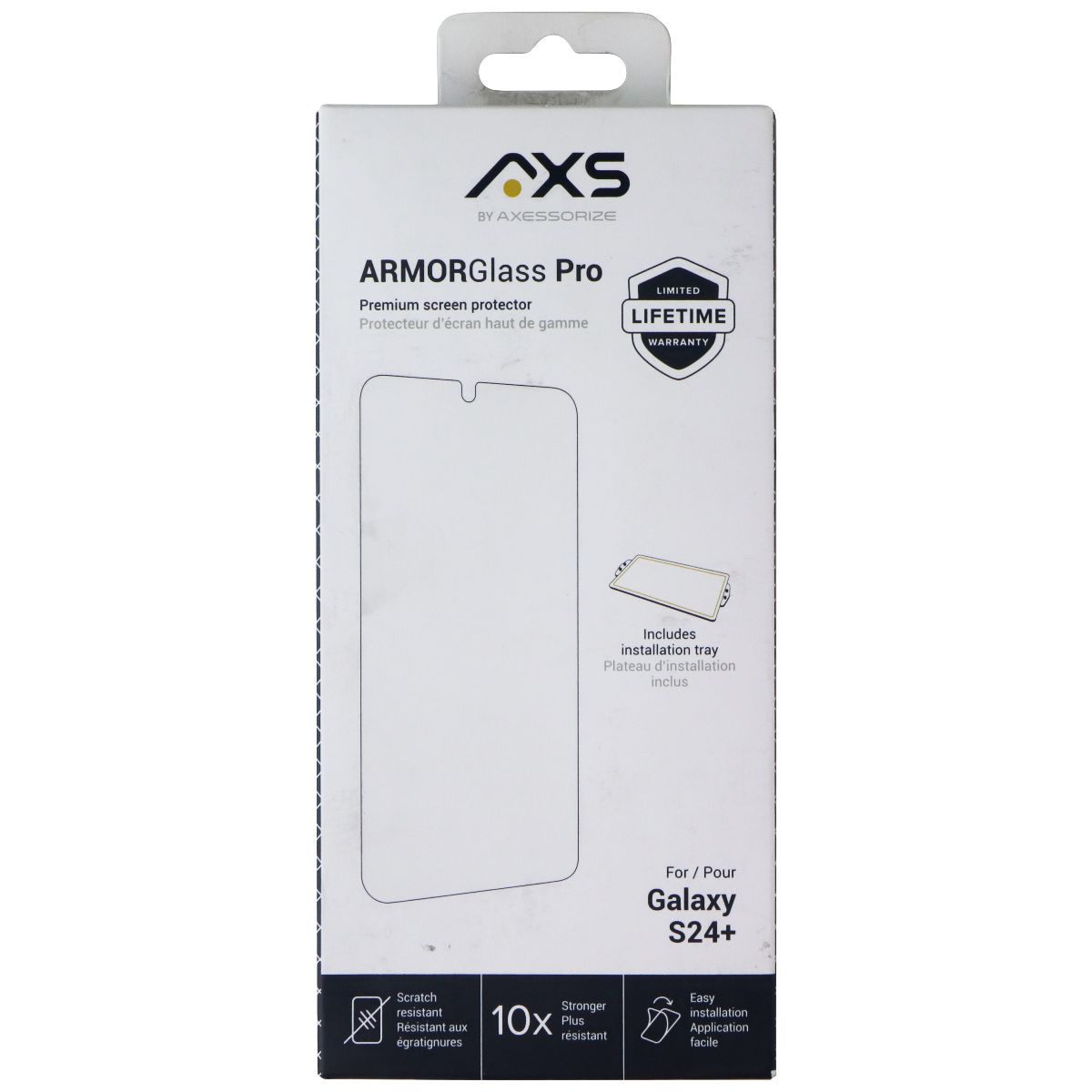 Axessorize ArmorGlass Pro Premium Screen Protector for Samsung Galaxy S24 Plus Cell Phone - Screen Protectors Axessorize - Simple Cell Bulk Wholesale Pricing - USA Seller