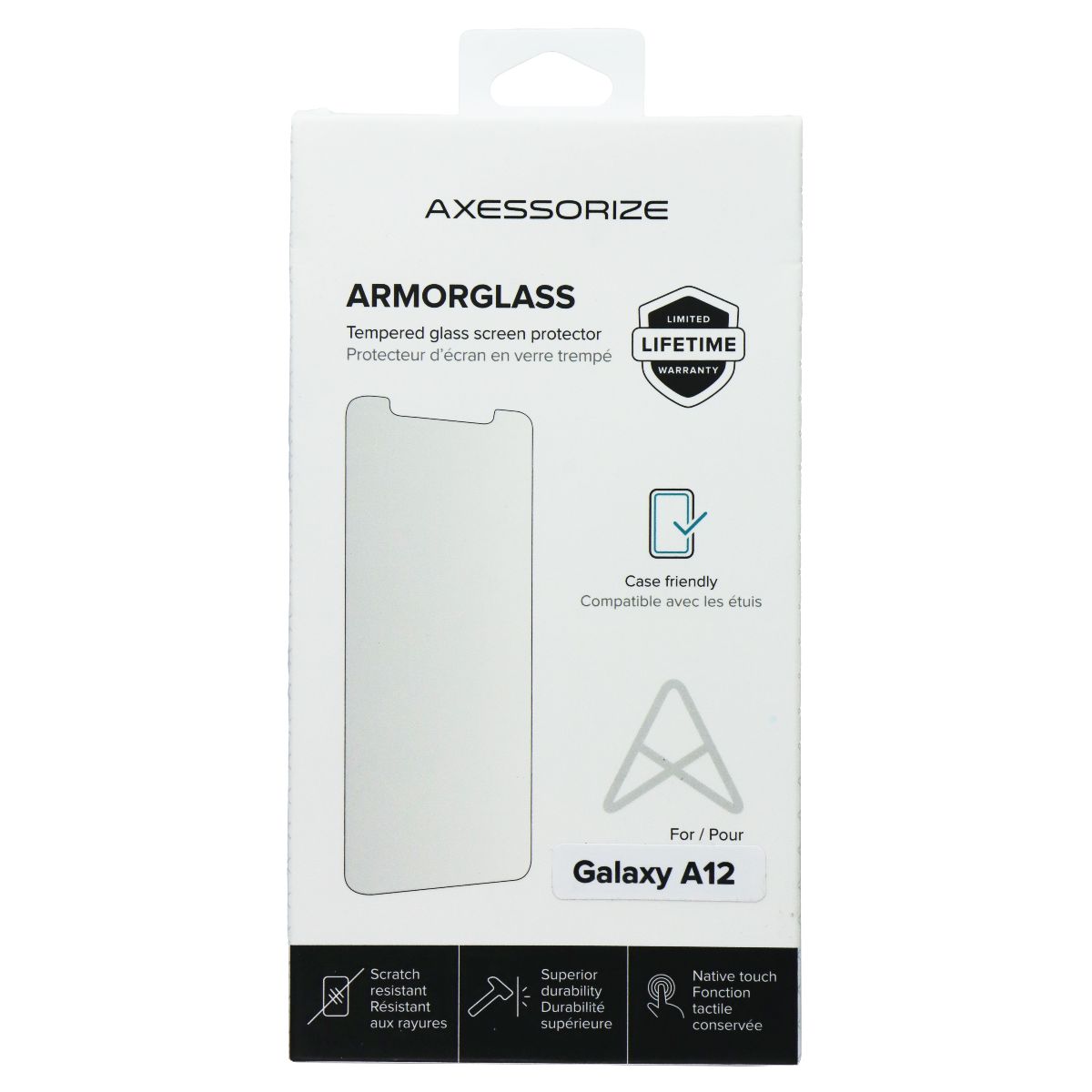Axessorize ArmorGlass Screen Protector for Samsung Galaxy A12 Cell Phone - Screen Protectors Axessorize - Simple Cell Bulk Wholesale Pricing - USA Seller