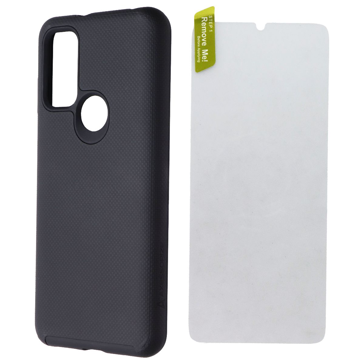 AXS ProTech Pack (Rugged Case + Screen) for Motorola Moto G Pure - Black Cell Phone - Cases, Covers & Skins AXS - Simple Cell Bulk Wholesale Pricing - USA Seller