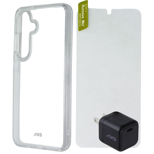 AXS Starter Kit (Case + Glass + Charger) for Samsung Galaxy S24 - Clear Cell Phone - Cases, Covers & Skins AXS - Simple Cell Bulk Wholesale Pricing - USA Seller