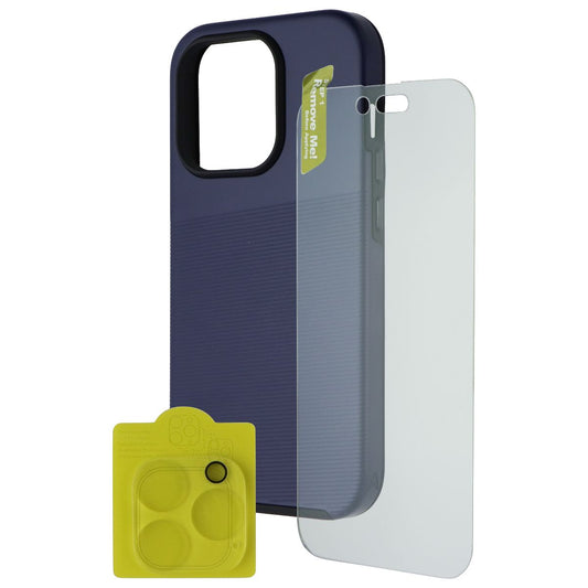 AXS PROTech Plus Case + ARMORGlass Protection Pack for iPhone 14 Pro - Blue Cell Phone - Cases, Covers & Skins AXS - Simple Cell Bulk Wholesale Pricing - USA Seller