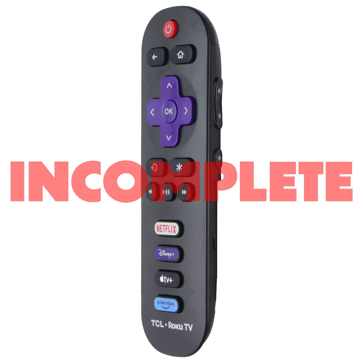 TCL Roku Remote with Netflix/Disney+/Apple+/Prime Video Hot Keys (RC280) - Black TV, Video & Audio Accessories - Remote Controls TCL - Simple Cell Bulk Wholesale Pricing - USA Seller