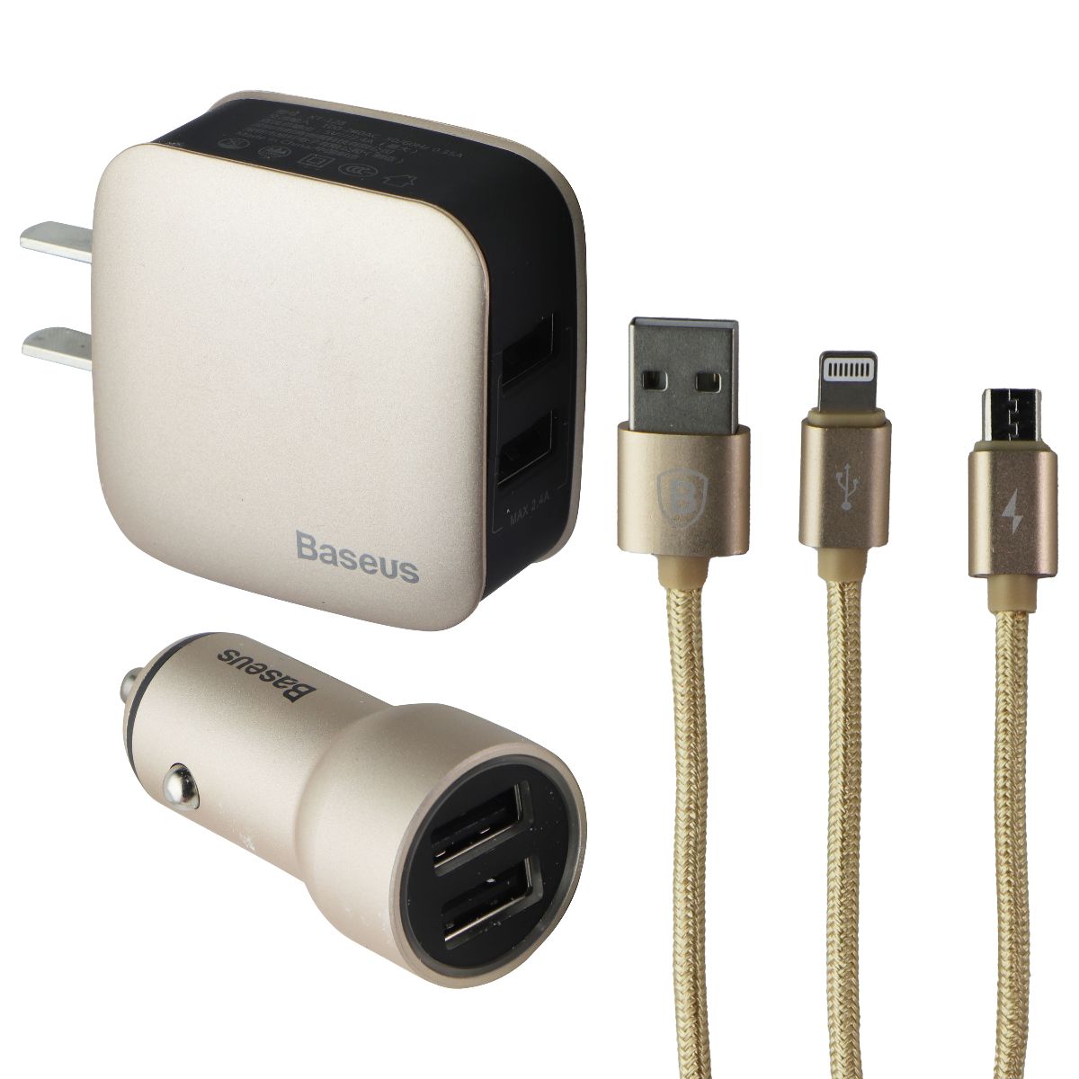 Baseus Lefast Household Travel Charger Kit - Gold Cell Phone - Chargers & Cradles Baseus - Simple Cell Bulk Wholesale Pricing - USA Seller
