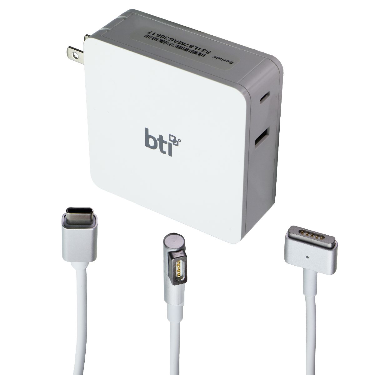 BTI (87-Watt) USB-C AC Adapter for Apple Macbook with MagSafe 1 & 2 - White Computer Accessories - Laptop Power Adapters/Chargers Battery Technology, Inc.    - Simple Cell Bulk Wholesale Pricing - USA Seller