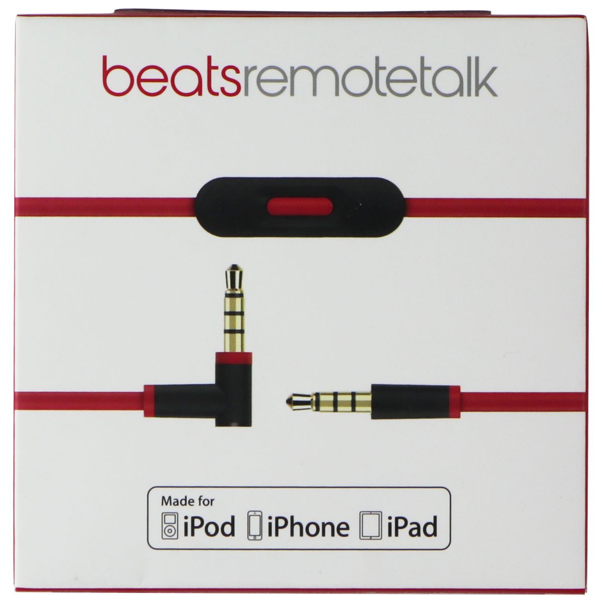 Beats by Dr. Dre (3.5mm AUX) RemoteTalk Cable for Apple Devices - Red iPod, Audio Player Accessories - Other Portable Audio Accs Beats by Dr. Dre    - Simple Cell Bulk Wholesale Pricing - USA Seller