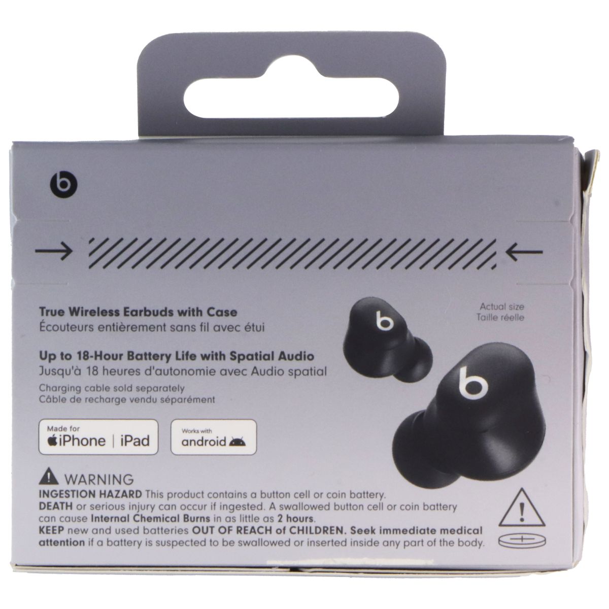Beats Solo Buds Wireless Bluetooth Earbuds and Case - Black (MUVW3LL/A)