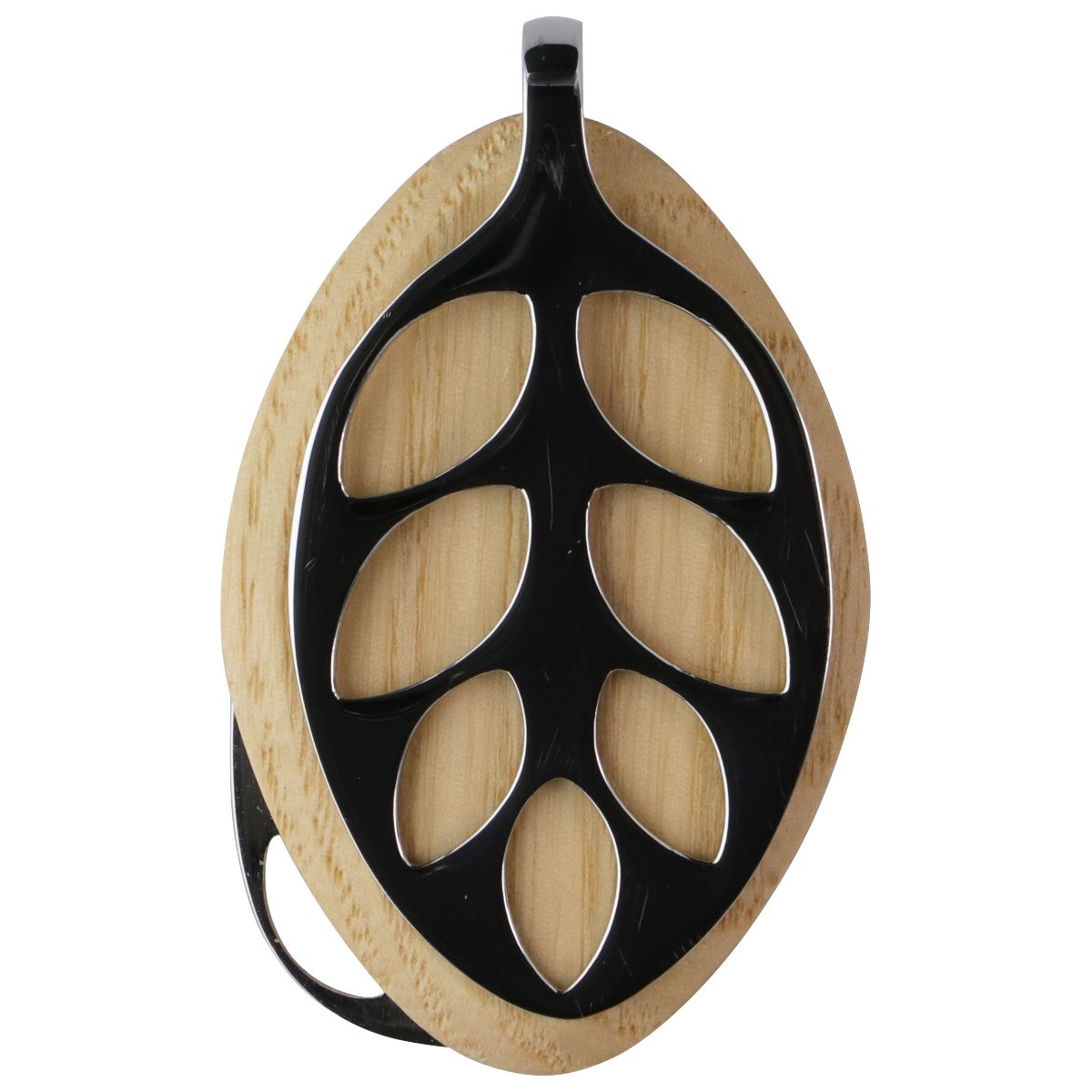 Bellabeat LEAF Activity Tracker with Necklace - Natural Blackwood/Silver Edition Fitness Technology - Activity Trackers Bellabeat - Simple Cell Bulk Wholesale Pricing - USA Seller